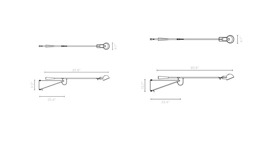 model 265 wall light