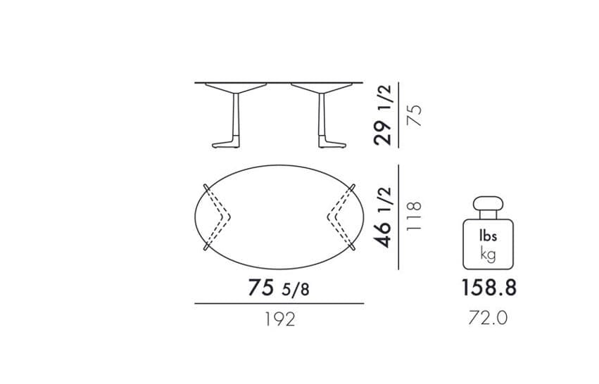 multiplo xl oval table