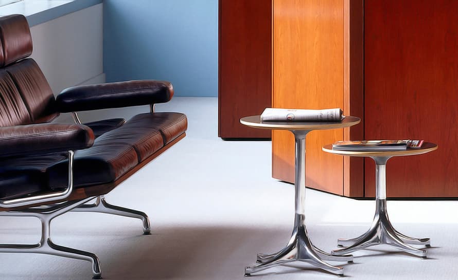 nelson pedestal side table