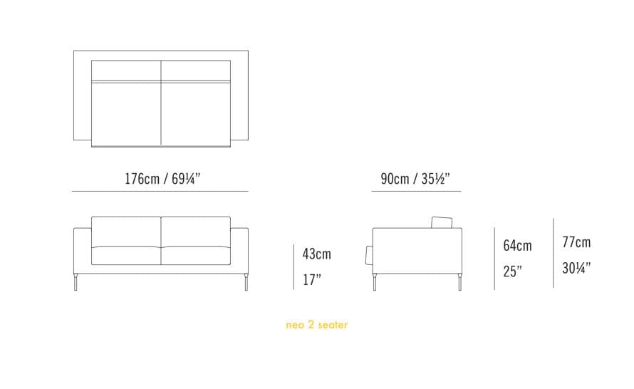 neo 2 seat sofa