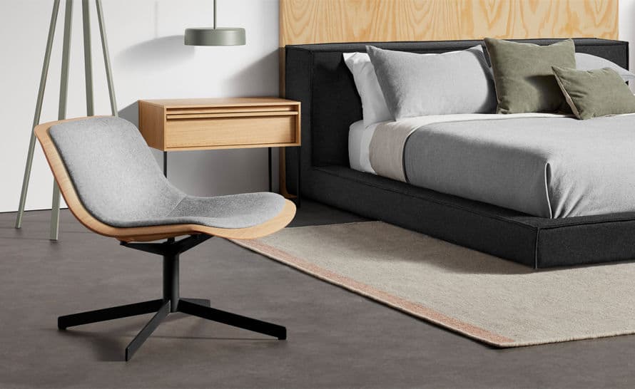 nonesuch swivel upholstered lounge chair