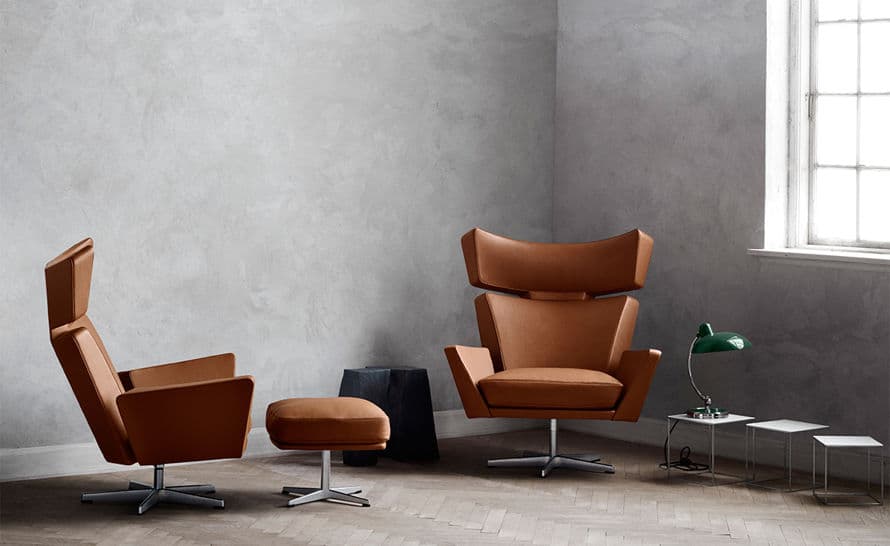arne jacobsen oksen lounge chair & ottoman