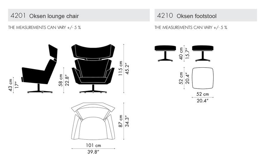 arne jacobsen oksen lounge chair & ottoman