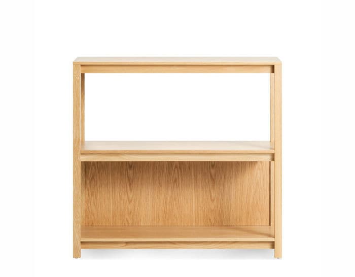 open plan small low bookcase by blu dot