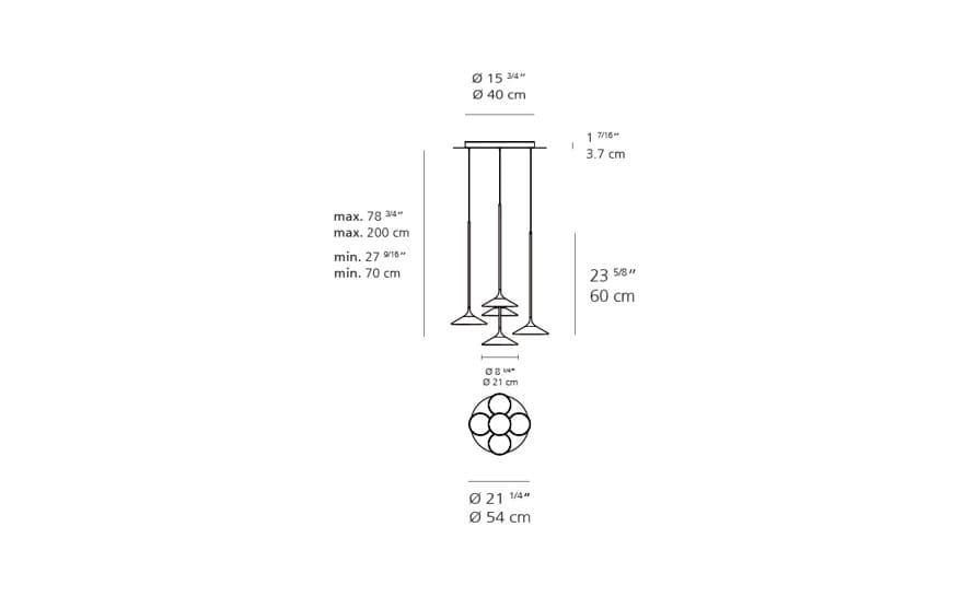 orsa five light chandelier