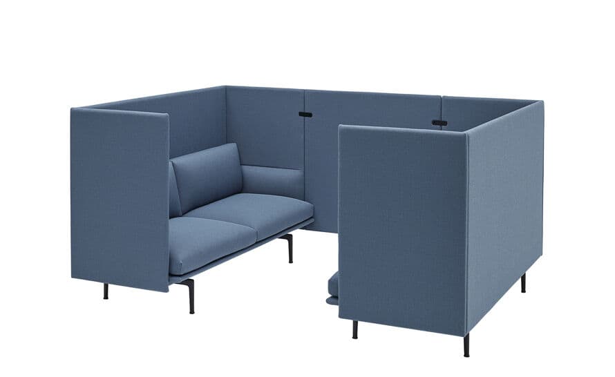outline highback sofa 2 seater