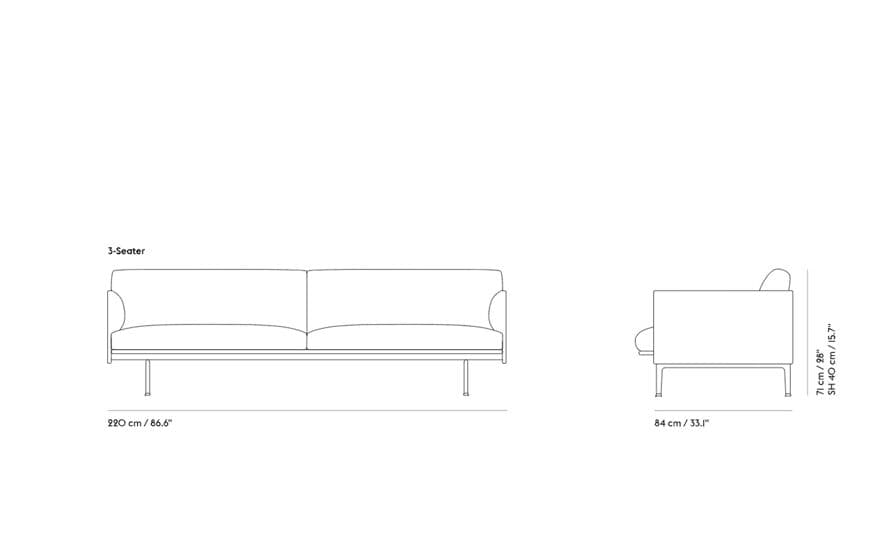 outline sofa 3 seater