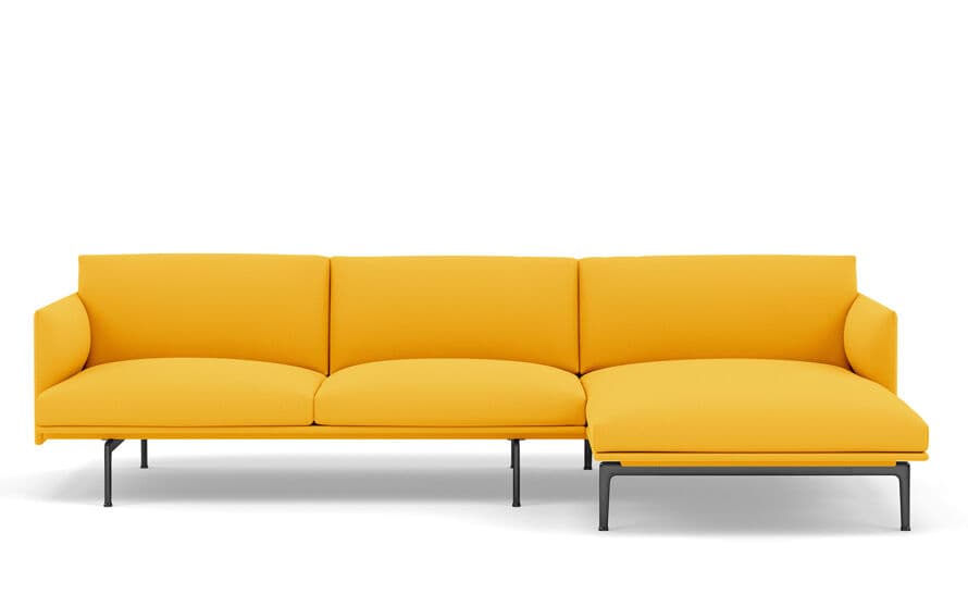 outline sofa with chaise longue