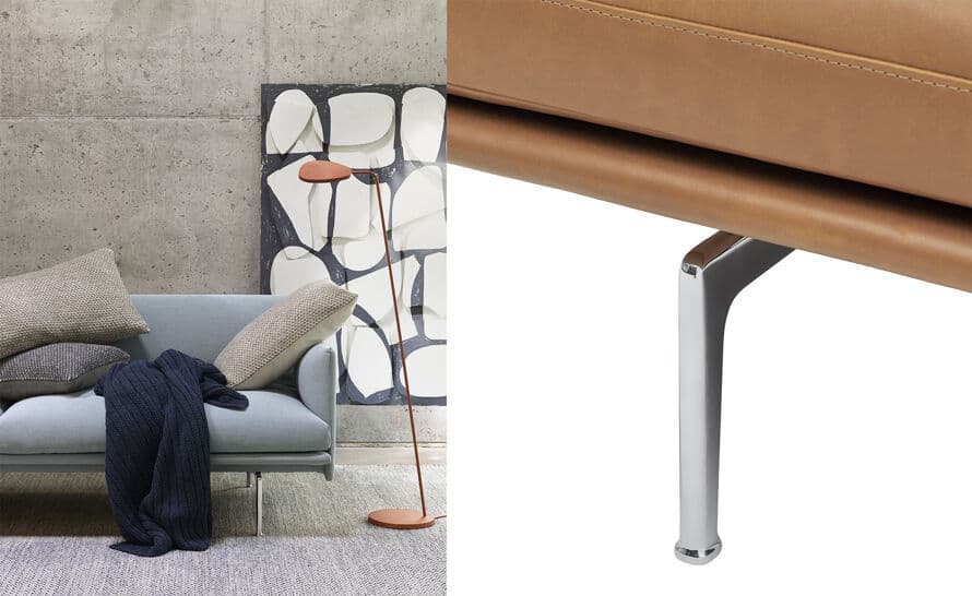 outline sofa with chaise longue