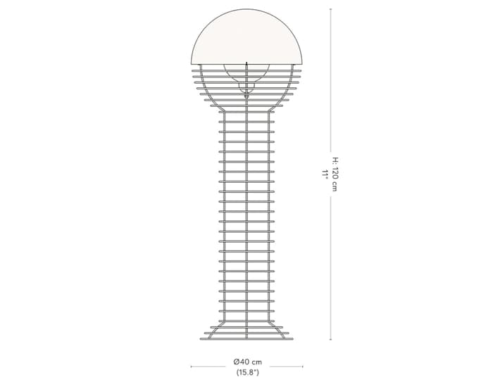 panton wire floor lamp