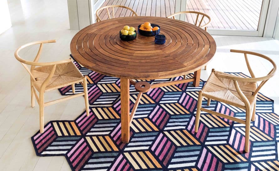 parquet hexagon rug