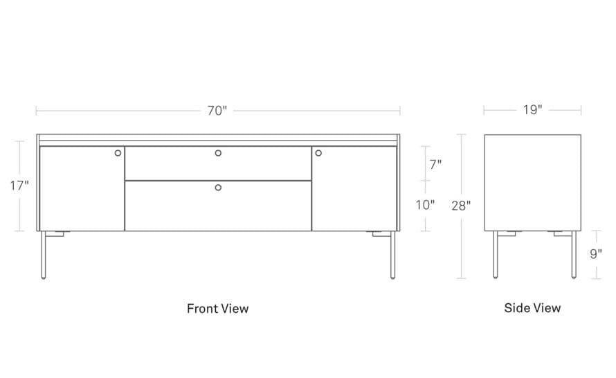 peek 2 door / 2 drawer console