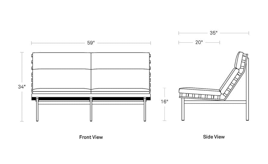 perch outdoor 2 seat sofa