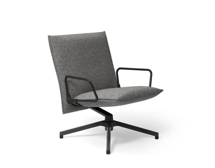 pilot low back lounge chair with loop arms