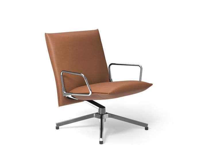 pilot low back lounge chair with loop arms