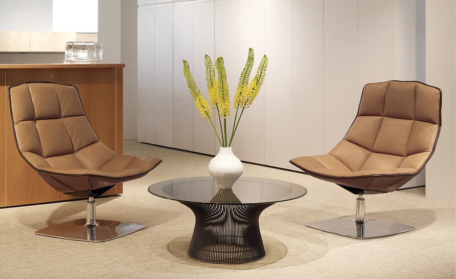 platner 36" bronze coffee table