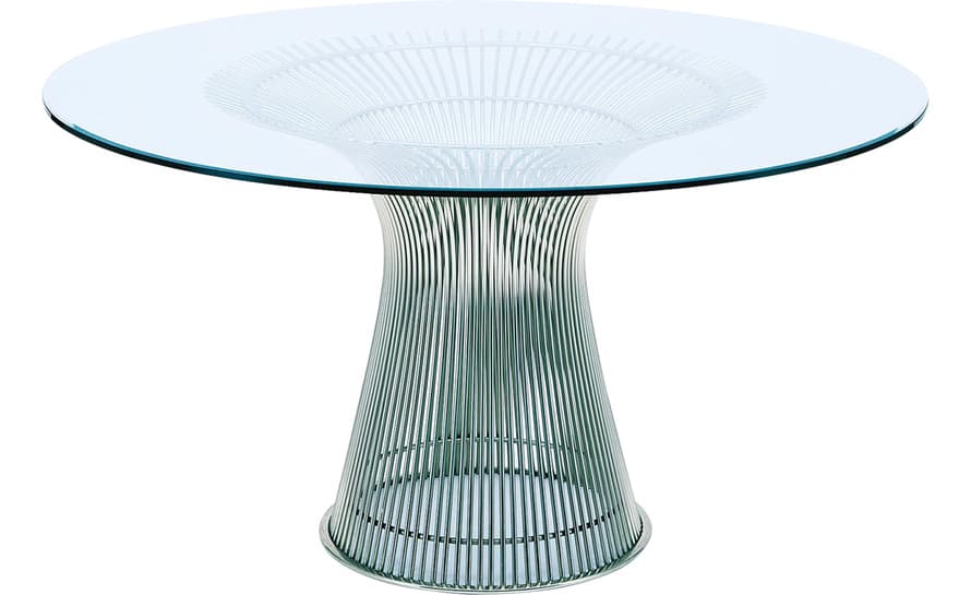 platner nickel dining table