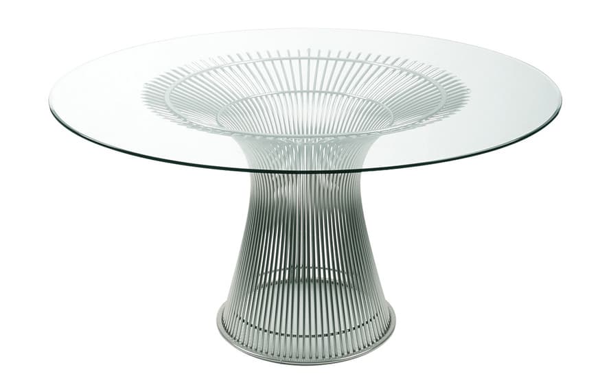 platner nickel dining table