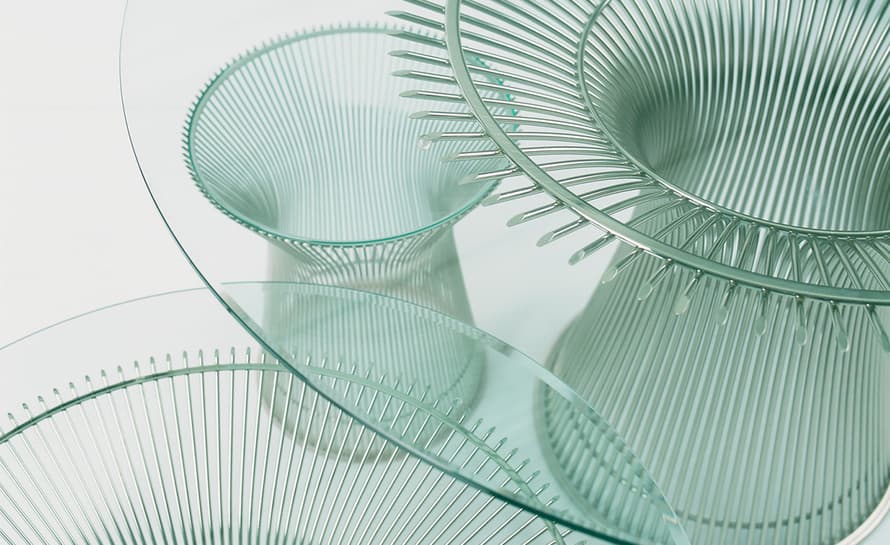 platner nickel dining table