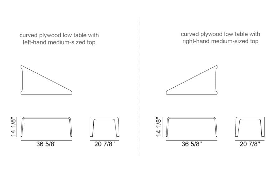 ply curved plywood low table