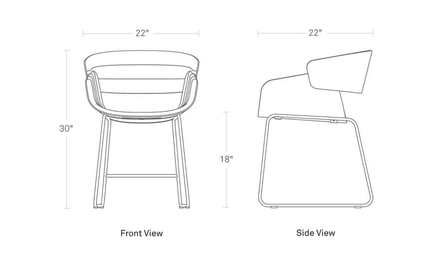 racer dining chair by blu dot