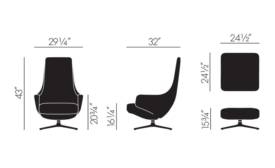 repos lounge chair & ottoman