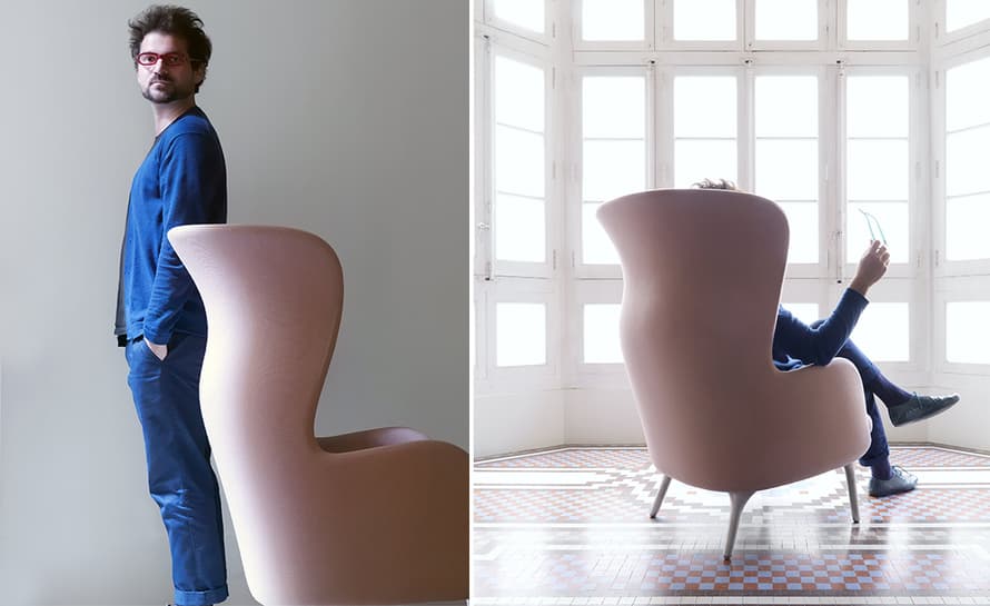ro lounge chair and ottoman