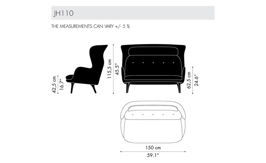 ro sofa with metal base