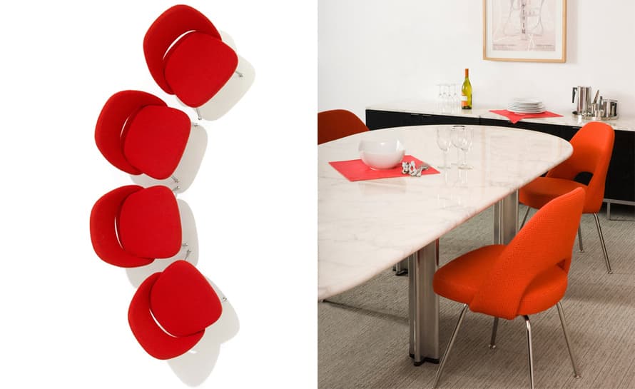 saarinen executive side chair with metal legs
