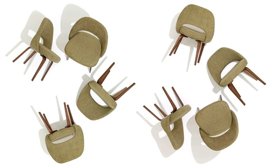 saarinen executive side chair with wood legs