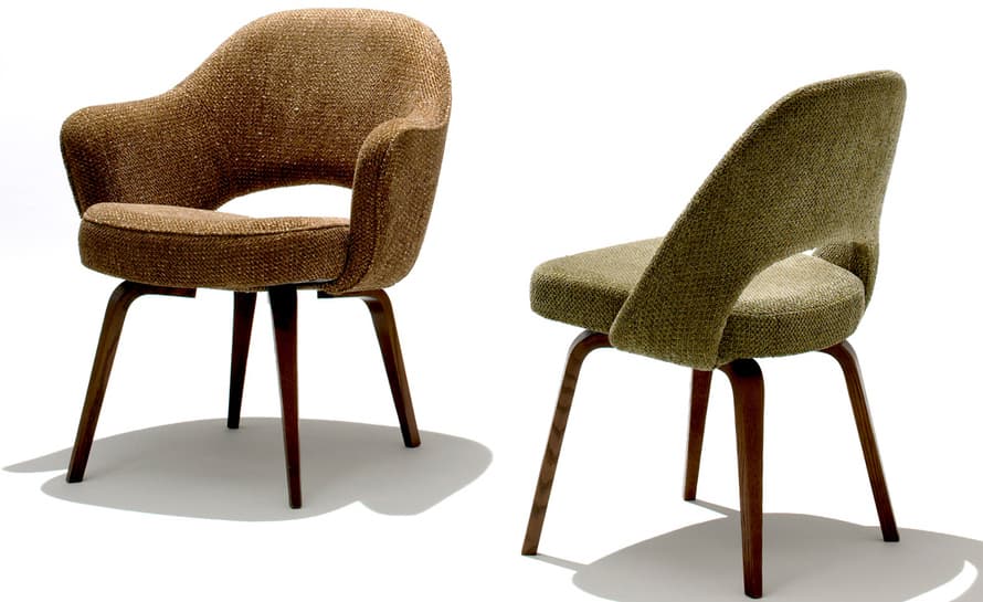 saarinen executive side chair with wood legs