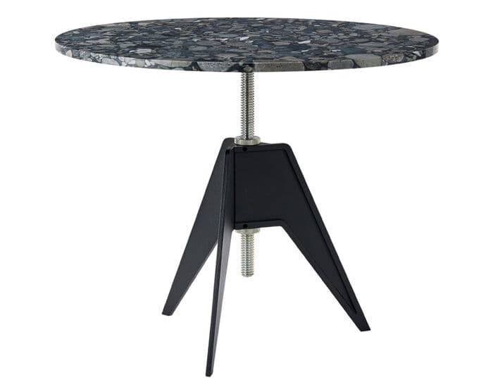 screw cafe table with round top