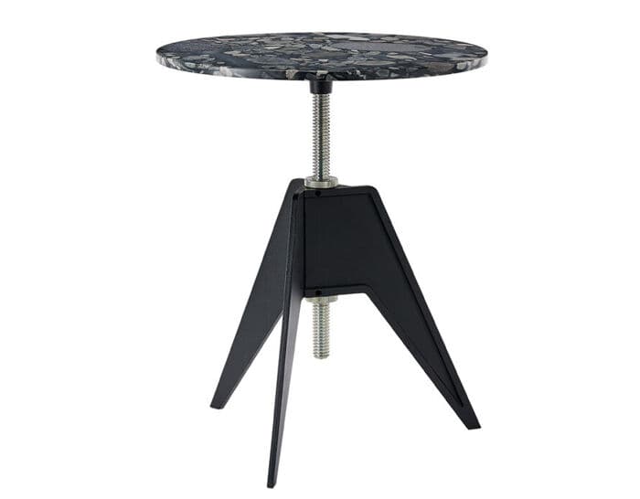 screw cafe table with round top