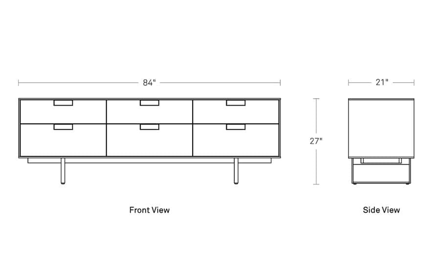 series 11 six drawer console