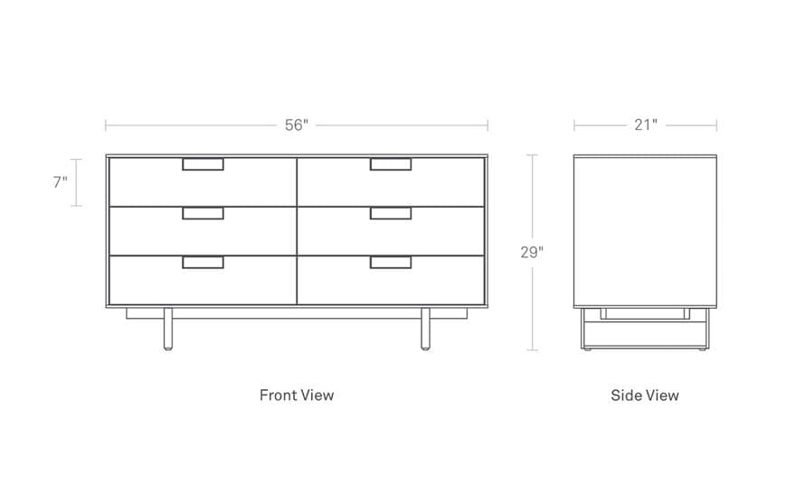 series 11 six drawer dresser