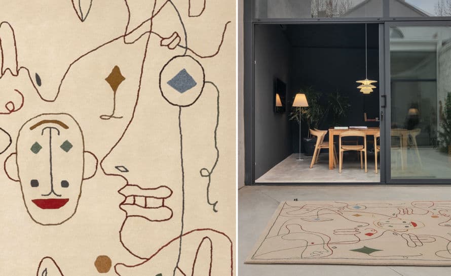 silhouette outdoor rug