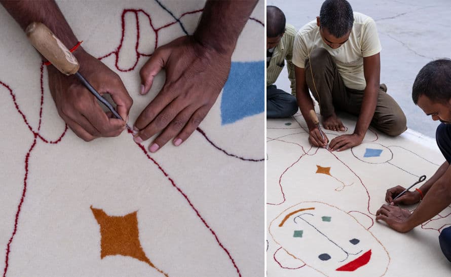silhouette outdoor rug