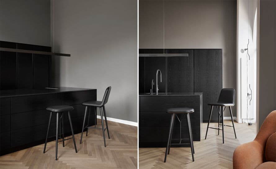 spine wood base stool