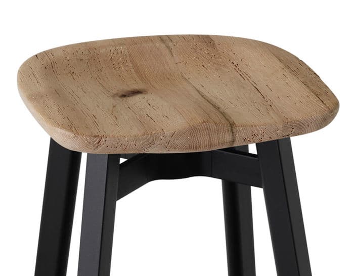 su stool with wood seat