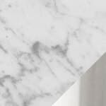 low - carrara top / polished chrome base