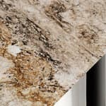 rippled beige top / chrome base