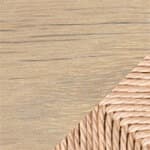 natural papercord / oak - white pigment oil finish