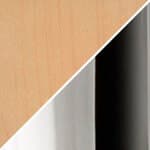 small / maple top - 837 finish / polished stainless steel base
