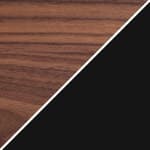 21" diameter / walnut top - 870 finish / matte black base