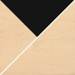29.5" seat height - black linoleum top / natural birch legs