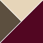 16.5" diameter, nest of 4 tables - bicolor laminate top / pinot noir lacquered base