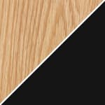 fixed height - oak top / black base (KS12-OAK001-DRBL)