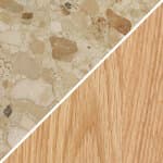 stone top kunis breccia / natural oak base
