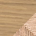 natural papercord / oak - oil finish