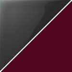 24" diameter, nest of 4 tables - smoked glass top / pinot noir lacquered base